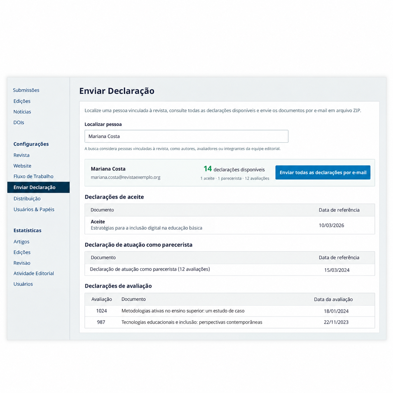 Plugin Declarações Online para OJS - imagem 2